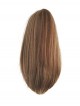 14" Straight Brown 100% Human Hair Claw Clip Ponytails
