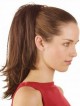 14" Straight Brown Human Hair Claw Clip Ponytails