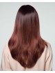 Red Long Straight Capless synthetic hair wig