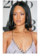 Rihanna straight black synthetic bob hairstyle wigs
