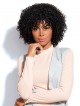 Shiny curly black afro capless wigs