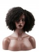 Short Bob Style Kinky Curl Brazilian Virgin Hair Middle Part U Part Wigs