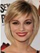 Short Human Hair Blonde Color Wig for Women