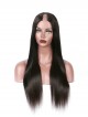 Silky Straight Brazilian Virgin Hair Middle Part U Part Wigs