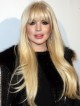 Sleek Long Blonde Full Lace Synthetic Celebrity Wigs