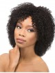 Small curly black capless hair wigs