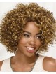 Stylish Wig With Collar-Length Layers Of Bouncy Spiral Curls