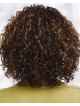 Stylish Mid-Length Wig With Rich Layers Of Curls And A Monofilament Part