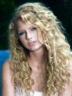 Taylor Swift Long Natural Blonde Curly Synthetic Capless Hair Wig