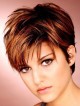 Women's Short Remy Human Hair Celebrity Wigs With Bangs