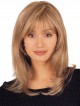 Wigs UK Lace Front Long Layered Straight Human Hair Wig With Bangs