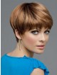 Synthetic Straight Cropped Boycuts Hair Wig With Bangs