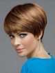 Synthetic Straight Cropped Boycuts Hair Wig With Bangs