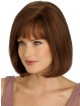 100% Hand-tied Full Lace Bob Straight Wig With Full Bangs