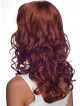Red Long Human Hair Full Lace Wavy Hair Wig