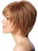 Lace Front Short Straight Human Hair Wig With Bangs