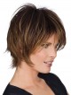 Synthetic Short Straight Capless Women Wig With Bangs