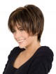 Synthetic Short Straight Capless Women Wig With Bangs