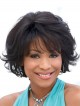 Lace Front Short Wavy Hair Wig With Bangs