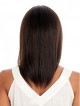 Shoulder Length Straight 100% Human Hair Wig With Full Bangs