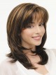Lace Front Straight Heat Friendly Synthetic Hair Wig With Full Bangs
