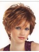 Layered Synthetic Short Wavy Hair Wig With Bangs For Women