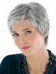 Synthetic Grey Cropped Pixie Cut Hair Wig