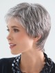 Synthetic Grey Cropped Pixie Cut Hair Wig