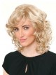 Synthetic Shoulder Length Blonde Curly Hair Wig For Women