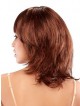 Red Straight Shoulder Length Synthetic Women Hair Wig