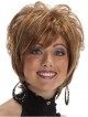 Short Heat Friendly Synthetic Hair Wavy Wig For Women With Bangs
