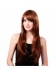 Long Straight With Side Bangs Synthetic Women Wig