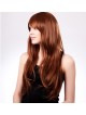 Long Straight With Side Bangs Synthetic Women Wig