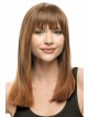 Human Hair Straight Lace Wig With Full Bangs