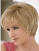 Human Hair Short Straight Lace Front Mono Top Wig