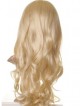 Long Blonde Wavy Synthetic Hair Wig With Side Bangs