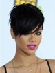 Short Boycuts Straight Synthetic Wig With Side Bangs For Women