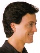Short Straight Lace Front Mono Top Synthetic Mens Wig