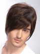 Full Lace Straight Mens Hair Wig With Bangs