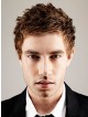 Synthetic Lace Front Mono Top Curly Mens Hair Wig