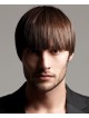 Short Straight Mens Wig With Bangs