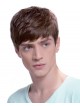 Cropped Straight Mens Hair Wig With Bangs