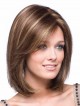 Shoulder Length Bob Straight Synthetic Lace Front Hair Wig