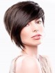 Capless Short Straight Human Hair Wig With Side Bangs