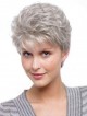 Grey Curly Capless Hair Wig With Bangs