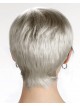 Capless  Short Grey Synthetic Hair Wig With Bangs